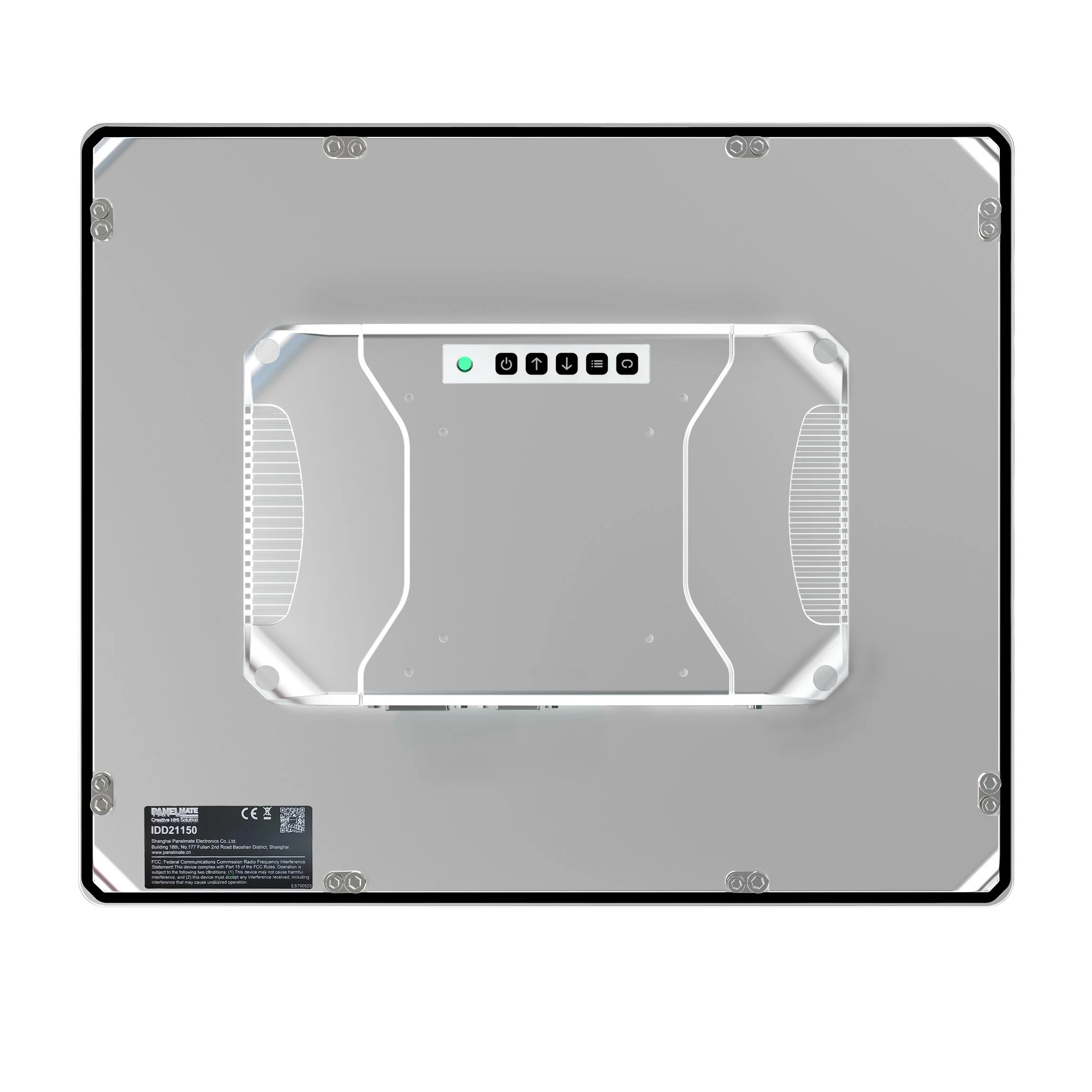 vidrio templado de 15 pulgadas de pantalla no táctil resistente al agua IP65&amp;Monitor de Panel Industrial resistente al polvo