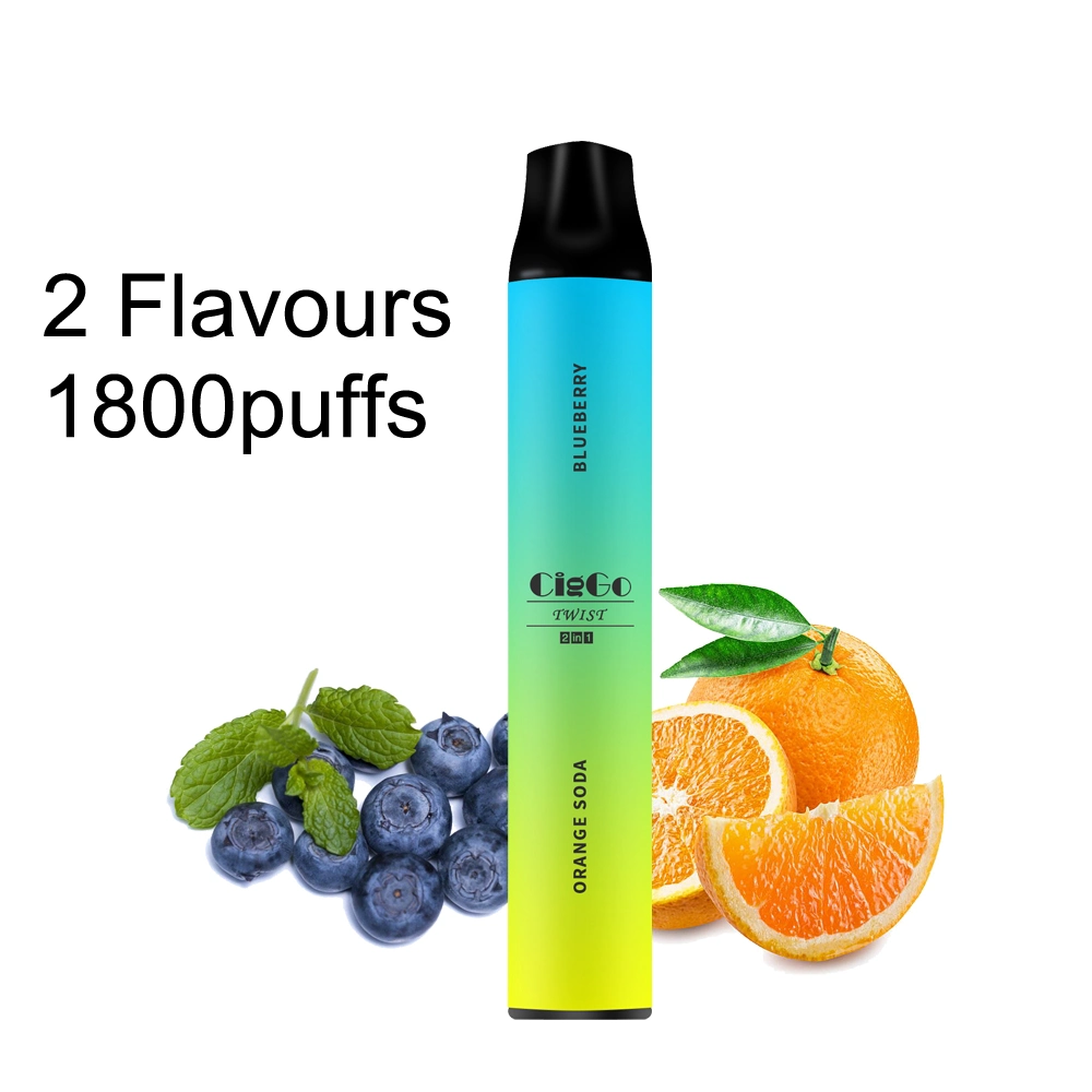 Portable Disposable/Chargeable Pod System Vape Various Flavors Puff Bar Puff Double 2 in 1 Dual Flavours