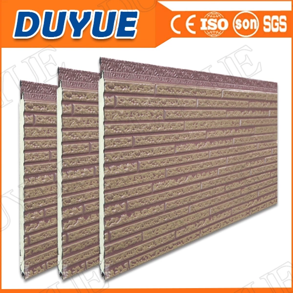 Hot Sale Metal Polyurethane Sandwich Exterior Wall Board for Home Decoration House Keep Warm/Thermal Insulating/Old Building Energy Saving Renovation Cladding