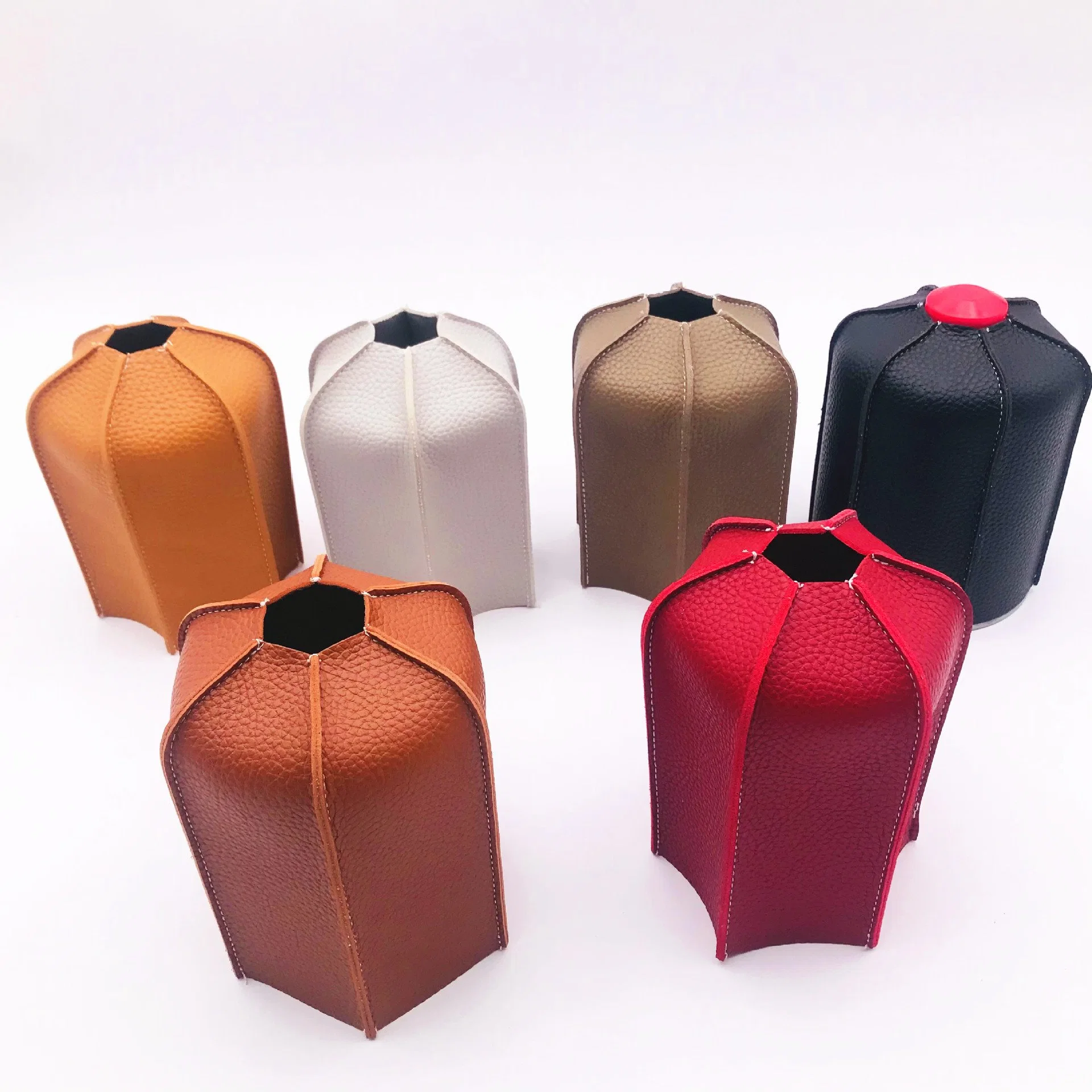 Portable Gas Tank Cover Faux Leather Fuel Tank Pouch Small Tank Storage Bag 2PCS Camping Travel Picnic Gas Accessories Case