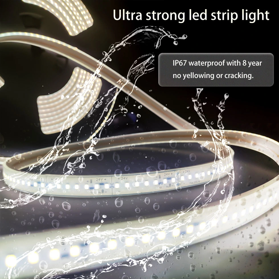 La luz resistente al agua ultra delgada franja estrecha TIRA DE LEDS con10mm ancho 2835 PCB SMD LED de 144M/220V de la luz de tira de luces LED