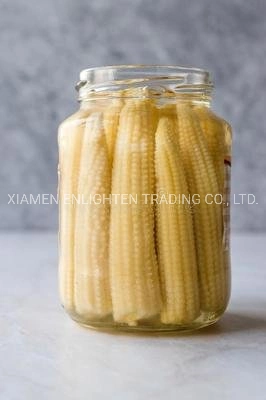 Well Preserved Baby Corn in Glass Jar