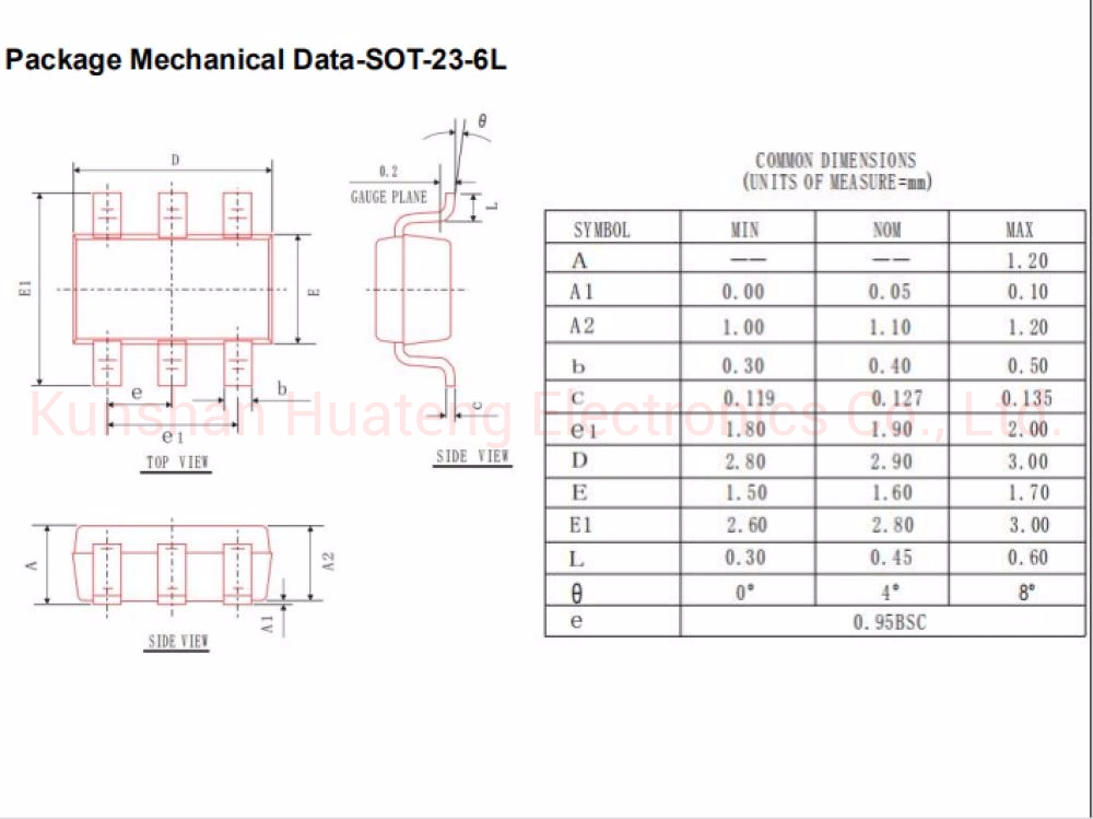 طاقة وضع تحسين القناة N المزدوجة MOSFET JM3406D SOT-23-6L