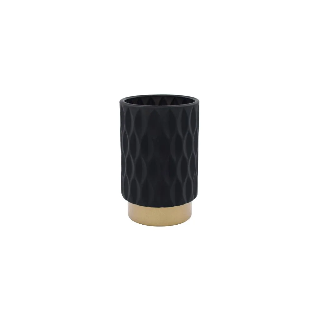 Hot Sale 30ml-720ml Black Glass Candle Jar Holders for Candles Making with Lid and Gift Box