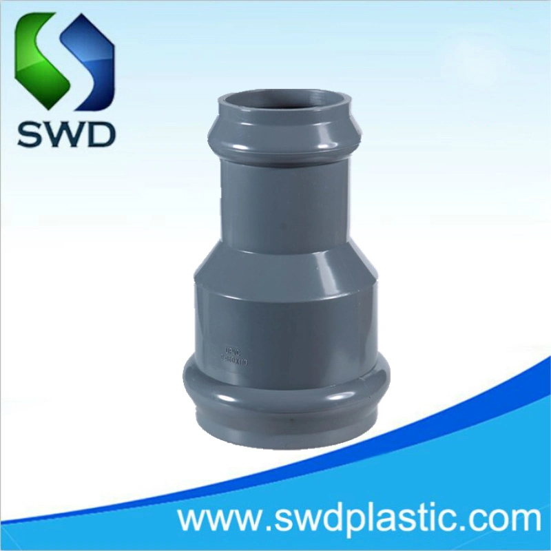 PVC Plastic Rubber Ring Joint Fitting Pn10 Equal Tee Elbow Coupling