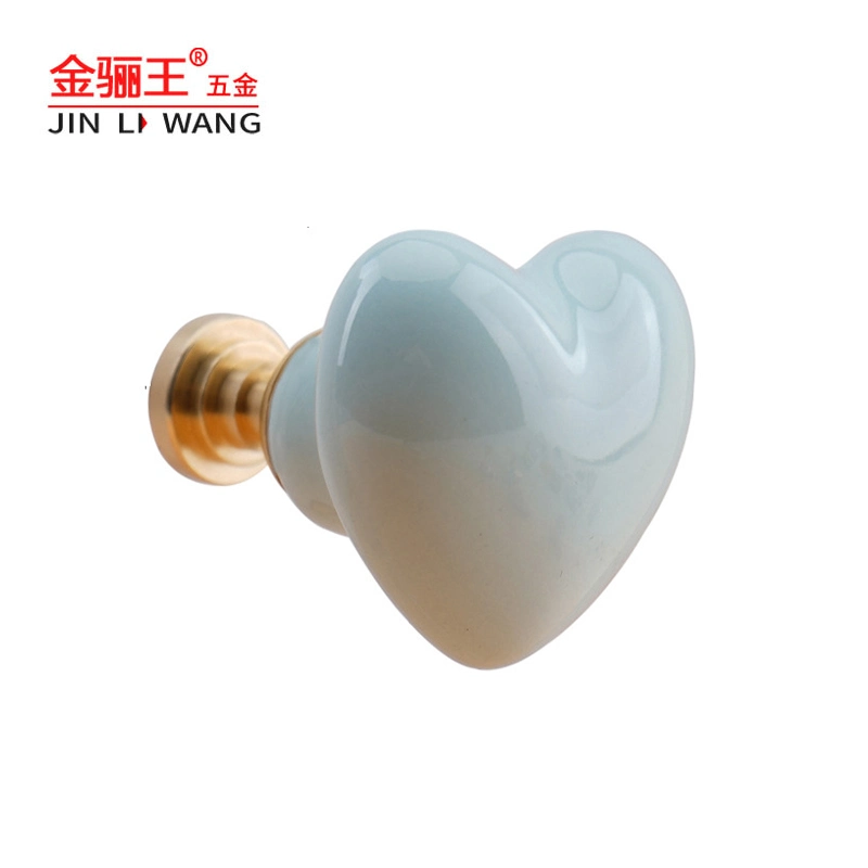 High quality/High cost performance Ceramic Heart Knobs Kitchen Cabinet Pulls for Furniture Hardware