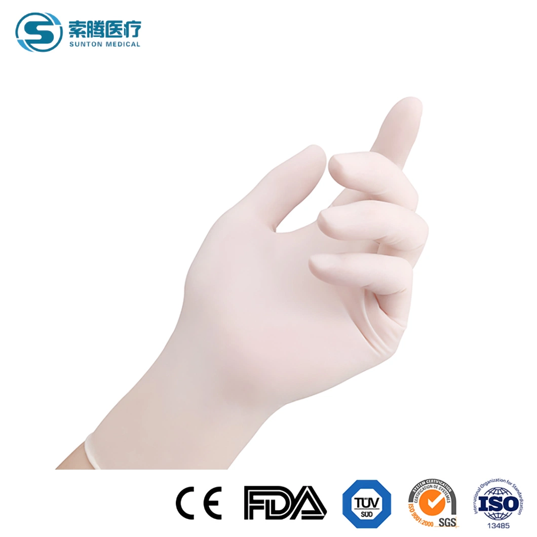 Sunton Large Powder Free Surgical Gloves China CE Quality Certification Sterile Surgical Gloves Factory Cheap Latex Gloves Sample Available Latex Gloves