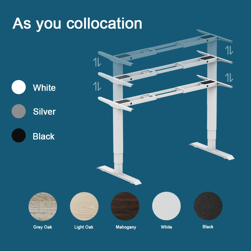 OEM Electric Adjustable Standing Desk Height Adjustable Steel Desk Frame Sit Stand Desk Smart Office Furniture