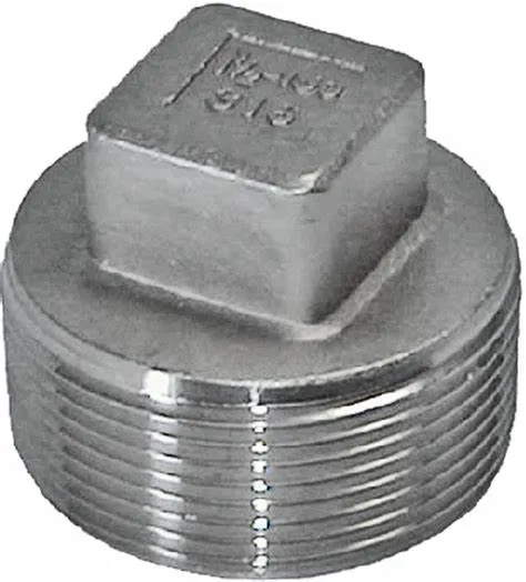 2" Square Head Plug NPT Threaded Material to ASTM a 105 N Dimensions to ASME B 16.11 Class 2000 Lb Galvanized