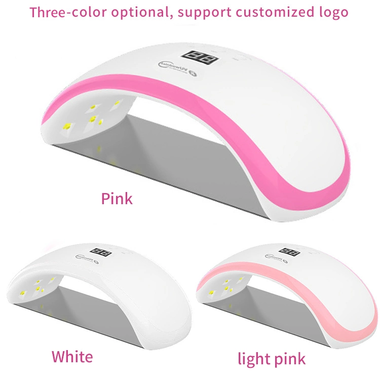 Secador de unhas portátil OEM ODM, 36W, LCD, gel com visor digital Lâmpada LED UV para unhas