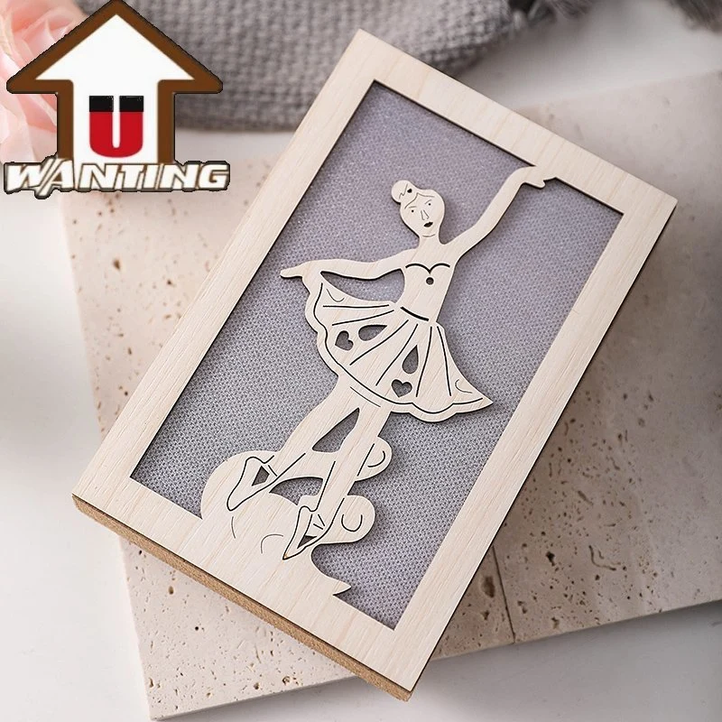 High quality/High cost performance  Embossed Lamp Wooden Craft Ballet Pattern Home Decor Wedding Decoration