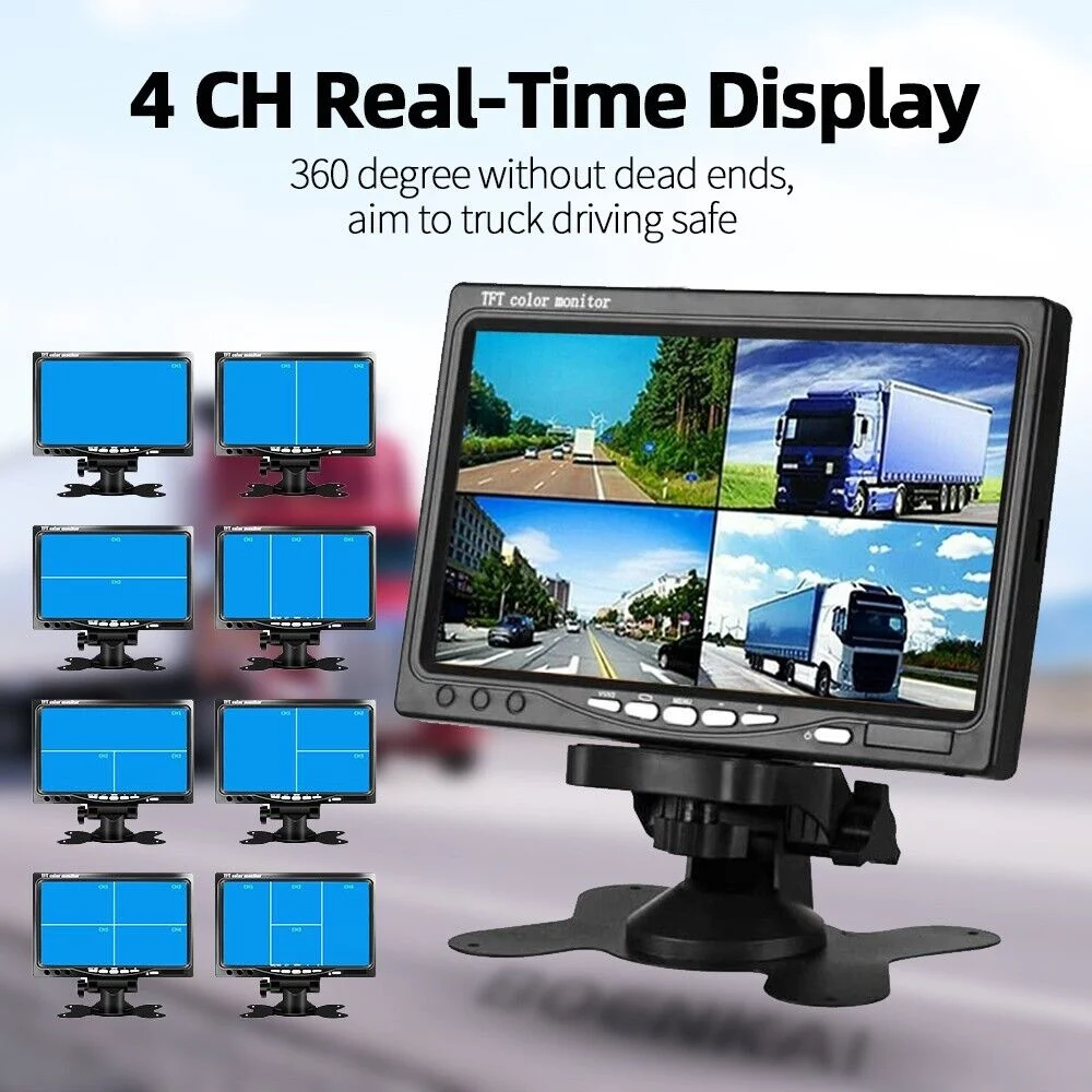 FL 7 Inch H. 265 1080P Mobile DVR for Car Full HD Monitor for Vehicle Monitoring and Management