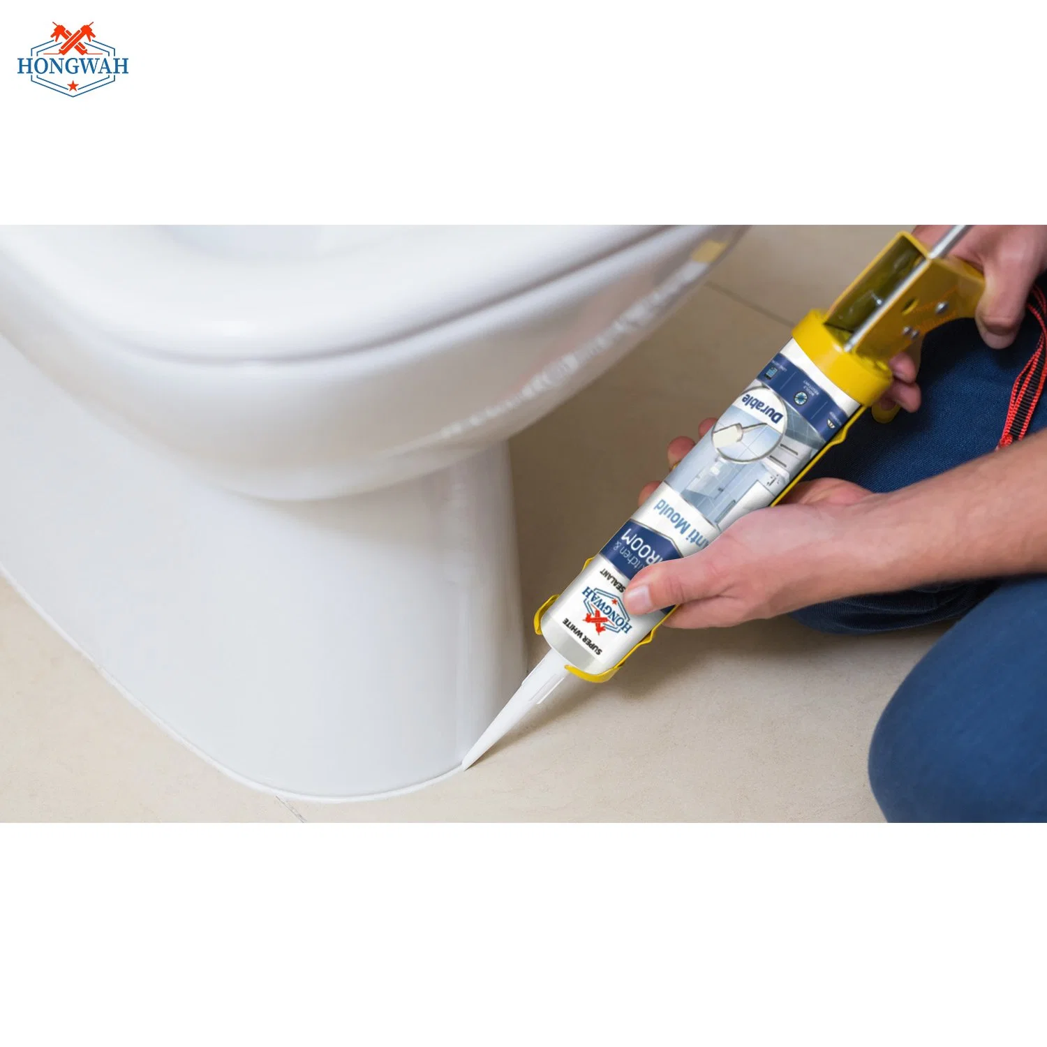 OEM Bright White Silicone Sealant Suitable for Bathroom Toilet Ceramic Wood Aluminum Glass Mildew-Proof Adhesive Waterproof and Weather-Resistant Glue