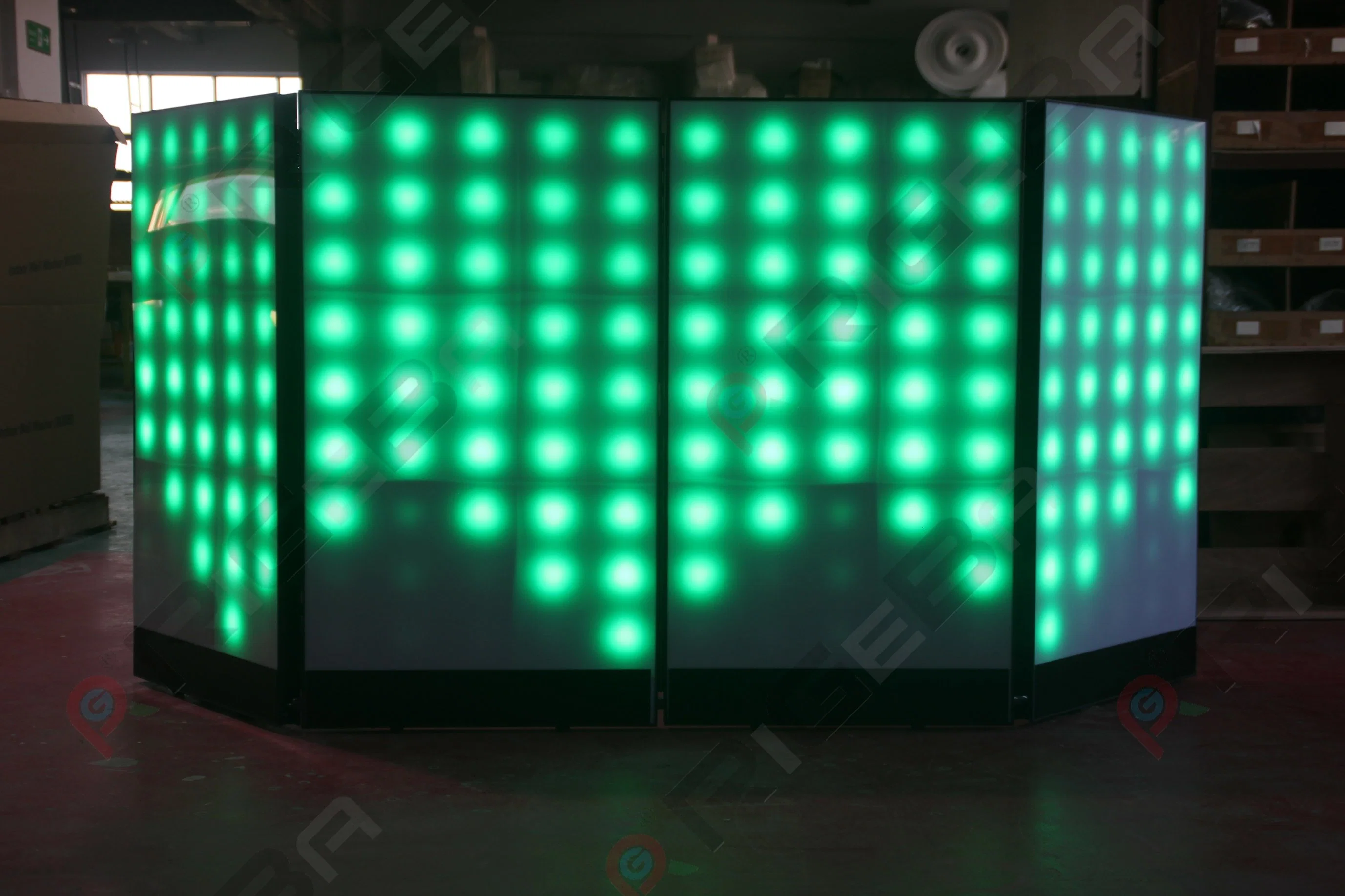 Rigeba Alta calidad Nuevo Equipo de etapa RGB LED Pixel Display Cabina de DJ para eventos de DJ Party