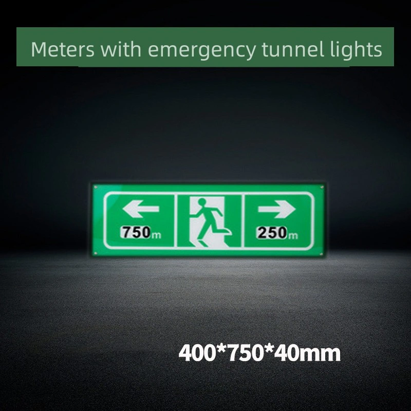 Emergency Sign Tunnel Distance Meter Sign Light with Emergency LED Evacuation Indicator