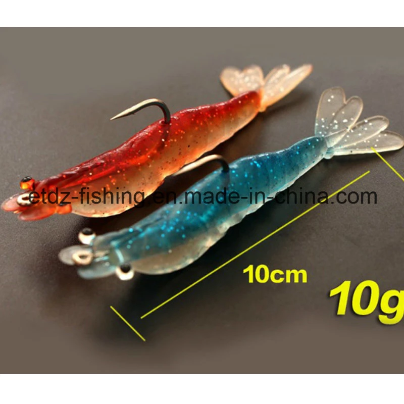 Soft PVC Lure Soft Shrimp Sea Fishing Lue Saltwater Fishing Lure