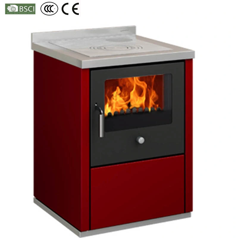 European Quality Freestanding Wood Burning Cooking Stove with Oven