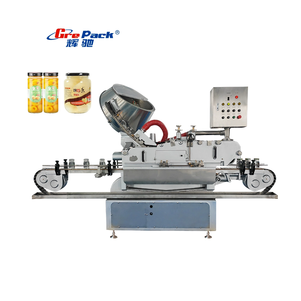 Automatic Steam Glass Bottle Jar Vacuum Capping Machine Twist off Capping Machine