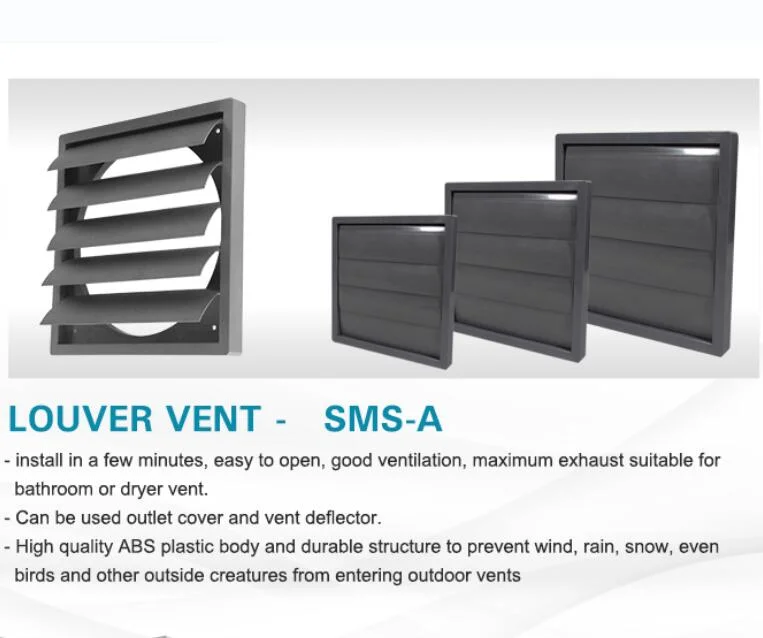 Ventilation System Accessories Plastic Air Louver Grille Diffuser Hood