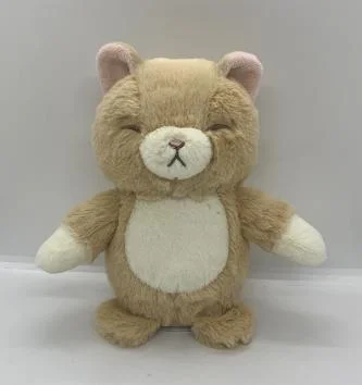 En parlant de chat en peluche chanter pour les enfants de répéter ce que vous dites. Jouet d'animation de cadeau pour les tout-petits