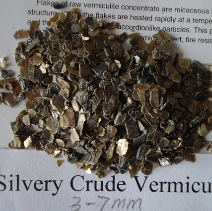 Bétons légers d'alimentation en usine pour l'isolant de vermiculite dans les aciéries Plaquettes de frein utilisé a élargi la vermiculite Vermiculite élargi argenté