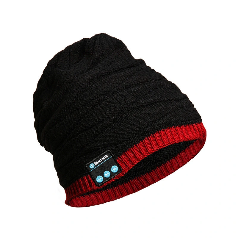 Sombrero suave con altavoces estéreo auriculares inalámbricos Hat Música Invierno Gorro de punto inalámbrico micrófono manos libres para hombre Mujer Bluetooth Beanie Bl13884