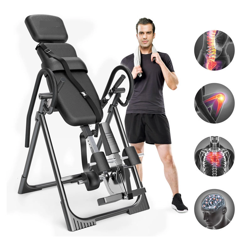 Adjustable Inversion Table with Relieve Back Pain/Reduce Muscle Tension Therapy Inverted Machine Hang Gravity Heavy Duty Teeter