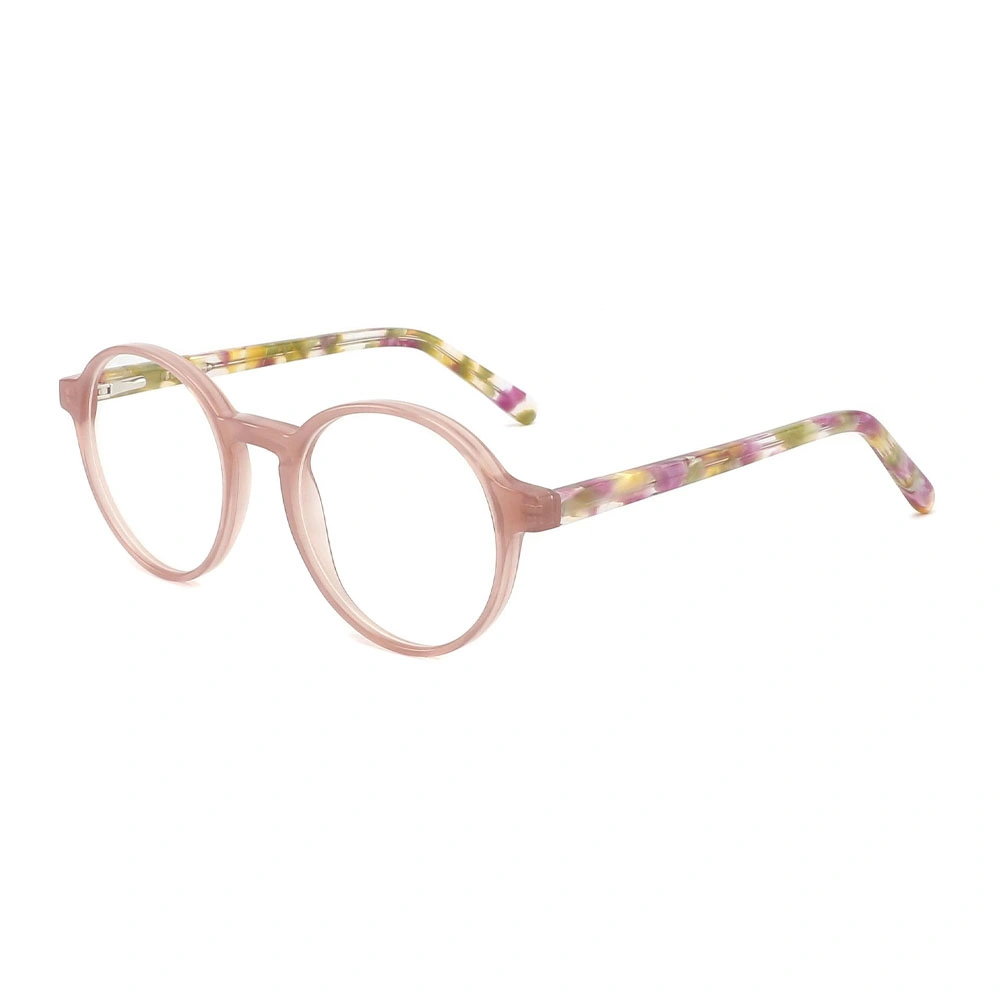 Gd Hot Selling Rainbow Colorful Round Injection Acetate Eyeglasses Frames Glasses Women Eyeglasses Frames Ready to Stock