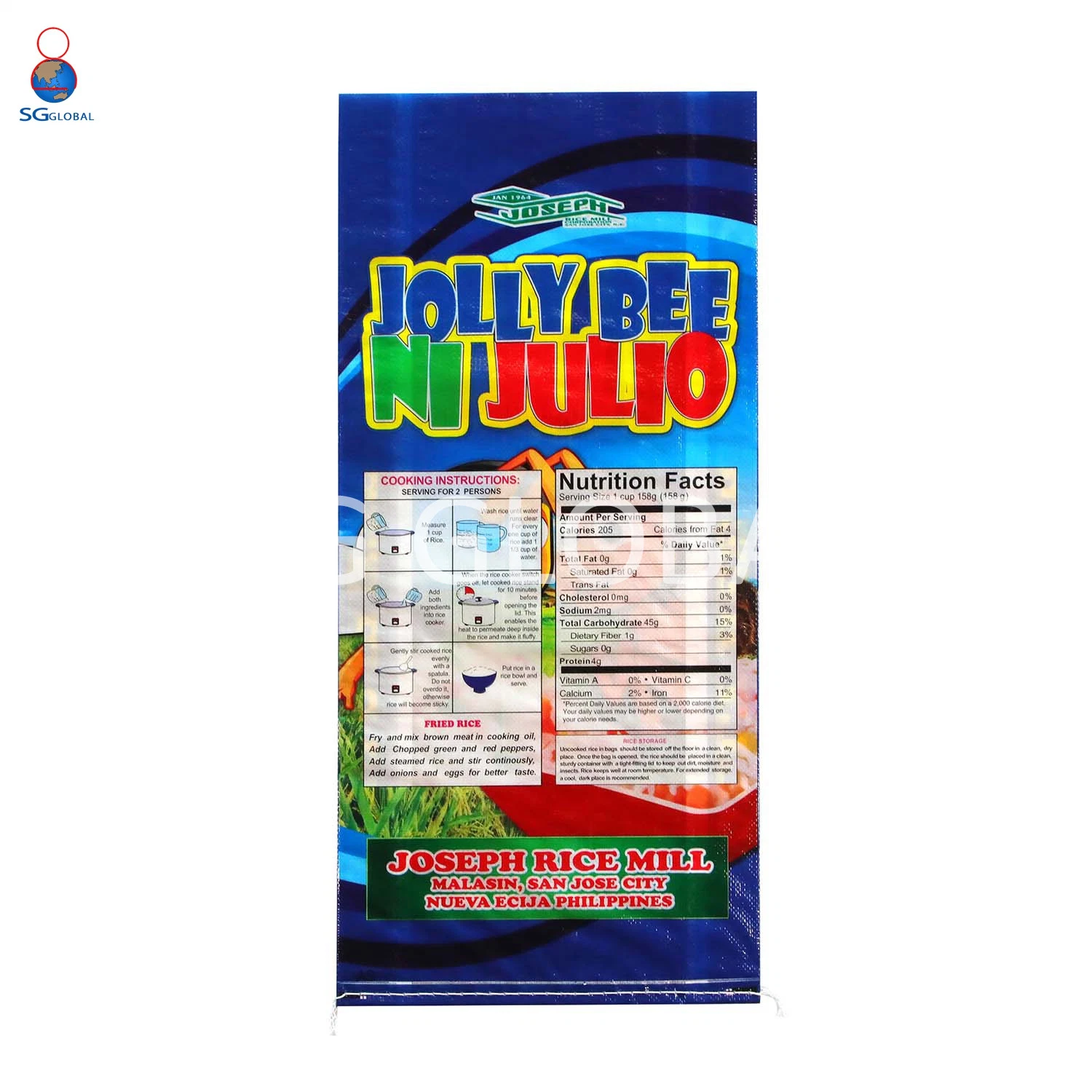 Grs SGS FDA Approved Packaging Maize Sugar Grain Rice Flour Food Fertilizer Seed Feed Polypropylene Laminated Coated Packing 25kg 50kg 100kg BOPP PP Woven Bags