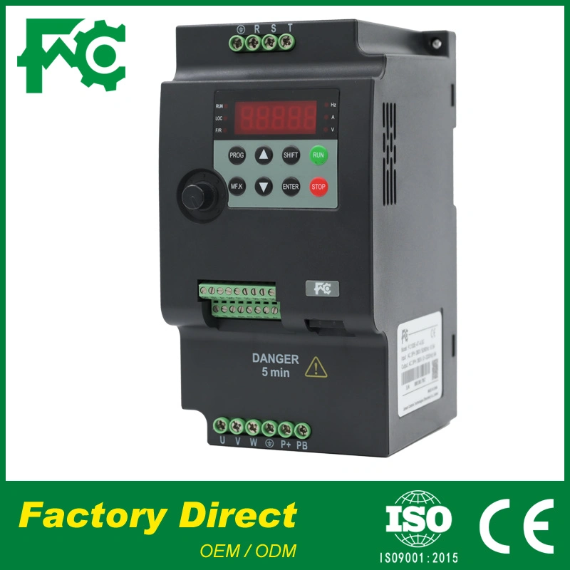 FC100e Unidad de CA Control vectorial frecuencia Inversor 220V/380V Entrada