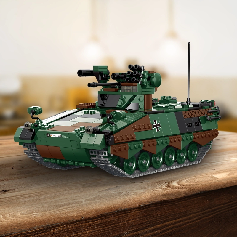 1045PCS 1: 30 Lifelike Infantry Fighting Vehicle Ifv Educational Intelligence Tank Building Blocks Model Toy