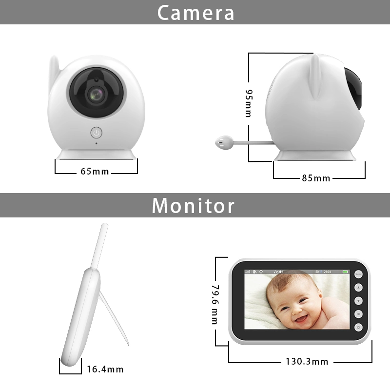 4.3inch Baby Monitor 2.4GHz Wireless Wide Angle Lens Two-Way Talkback Night Vision Baby Watching Camera