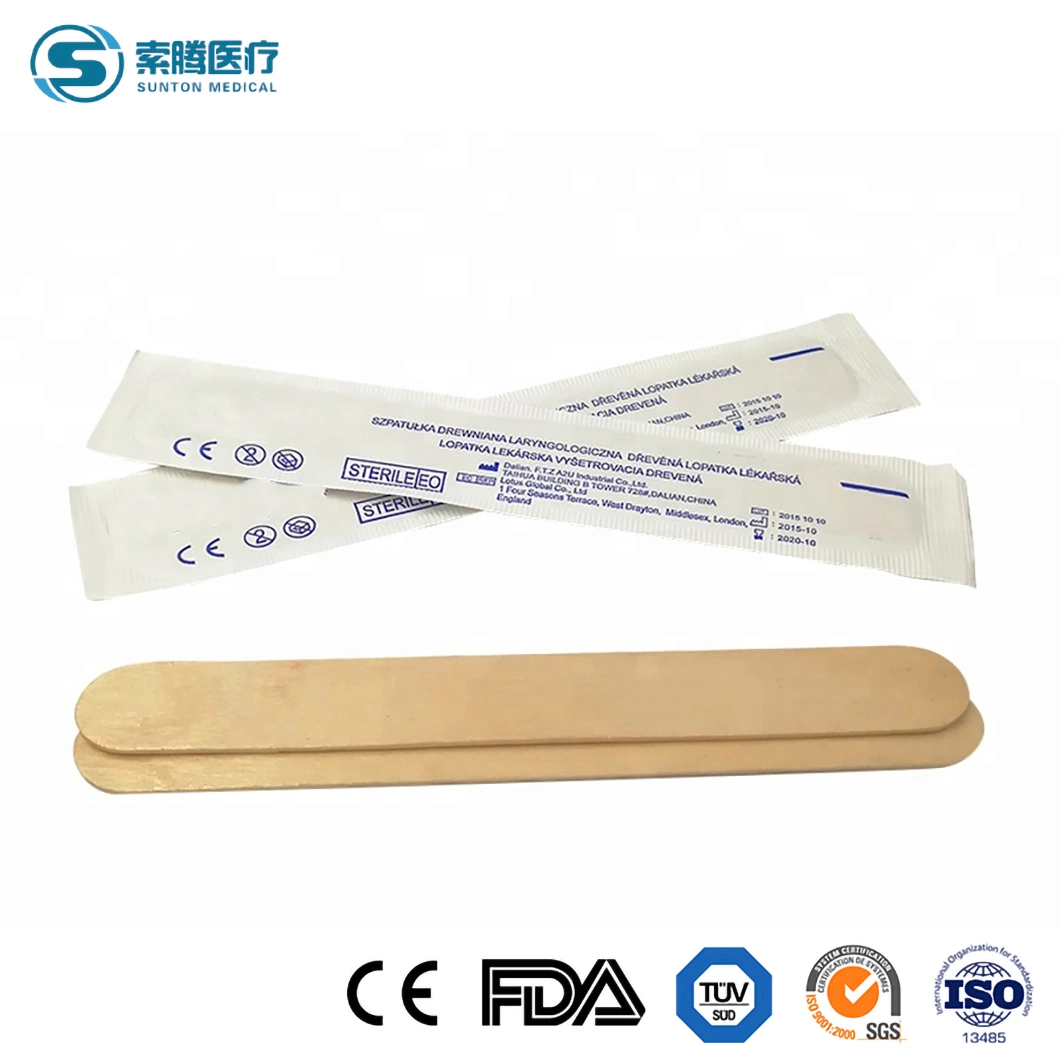 Sunton Cor Primária Depressor da Lingueta Medical estéril descartável Depressor da Lingueta China melhor madeira Depressor da Lingueta de alta qualidade de fornecedor depressores da Lingueta