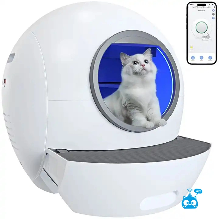 Nettoyage automatique Santé désinfection de la boîte à litière pour toilettes Cat Intelligent Stérilisation Smart WiFi Control application téléphone Réglage de la pelle automatique à distance Boîte à litière pour chats