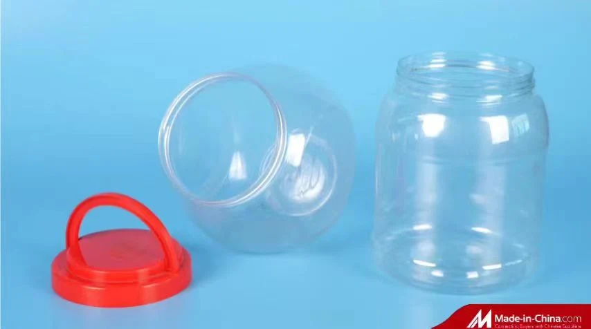 HDPE Bottle Transparent Bottle Plastic Empty Bottle With Red Cap