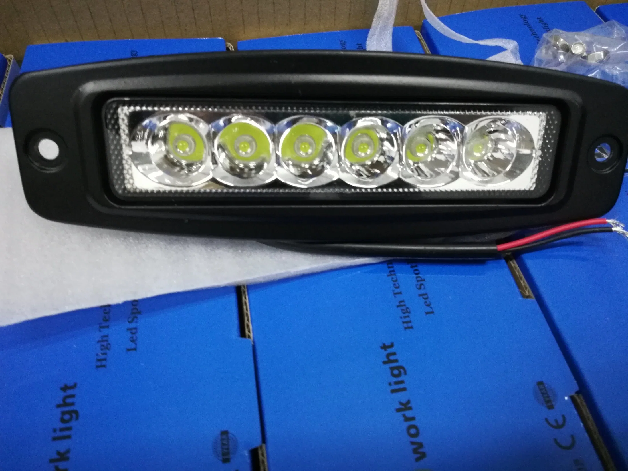 6 Inch Flood Fog Lamp Reverse Flush Mount LED Work Light Bar