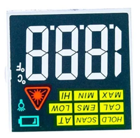 Stirn-Thermometer-Anzeige LCD-Anzeige Negative transmissive 6 O′ Uhr TN-Segment-LCD-Display