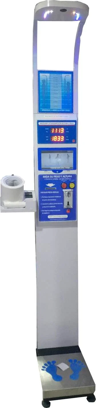 Digital Coin Operated Height Weight Blood Pressure and Heart Rate Measuring Machine in Hospital