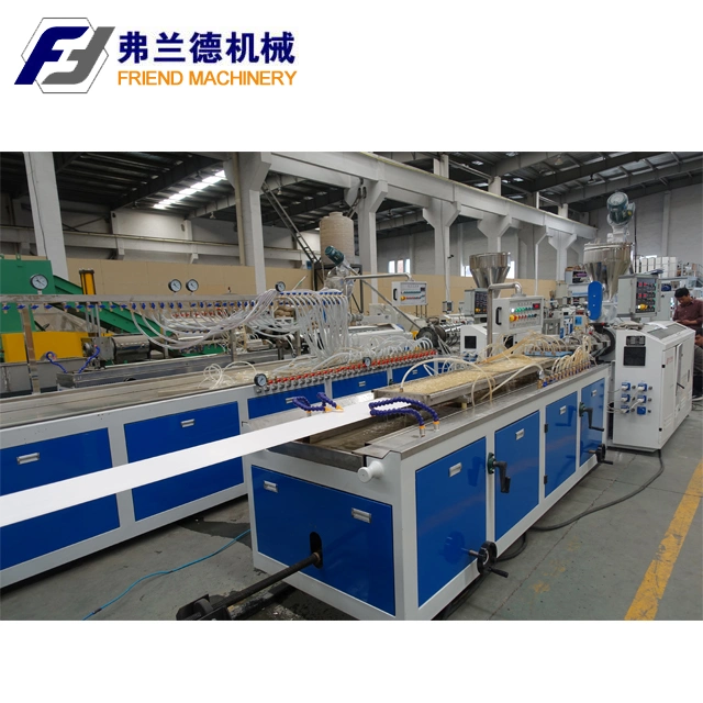 Plastic 300-600mm PVC Ceiling Panel Profile Conical Twin Screw Extruder/Extrusion Machine Production Line with Hot Stamping