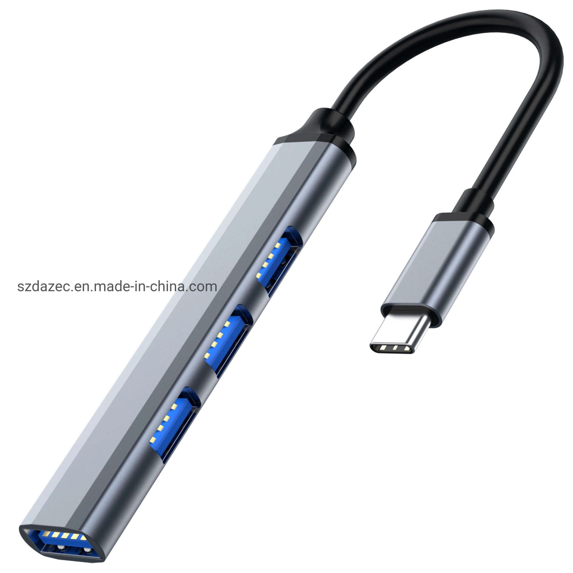 محطة إرساء متعددة المنافذ من النوع C ذات 6 في 1 عالية الجودة مع محول شحن USB-C PD USB-C USB3.0 RJ45 بدقة 4K 6 منافذ موزعات USB C