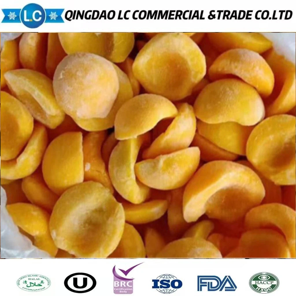 IQF Fruits Frozen Yellow Peach Halves in Bulk