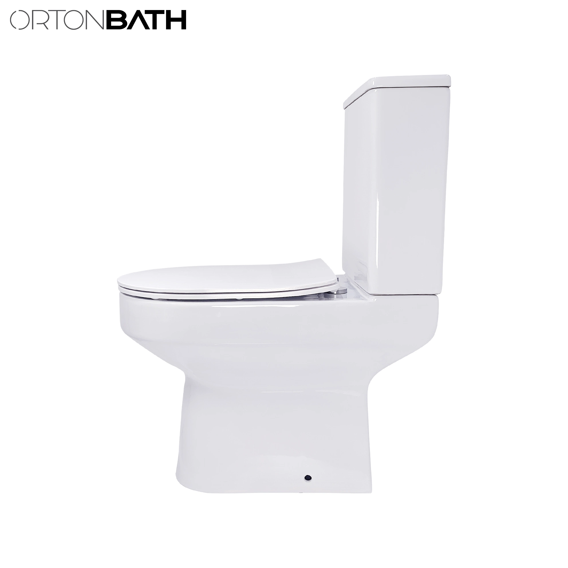 Ortonbath Dual Flush Toilet, UF Soft Closing Seat, Toilets for Bathrooms Comfort Height Oval Ceramic Two Piece Toilet