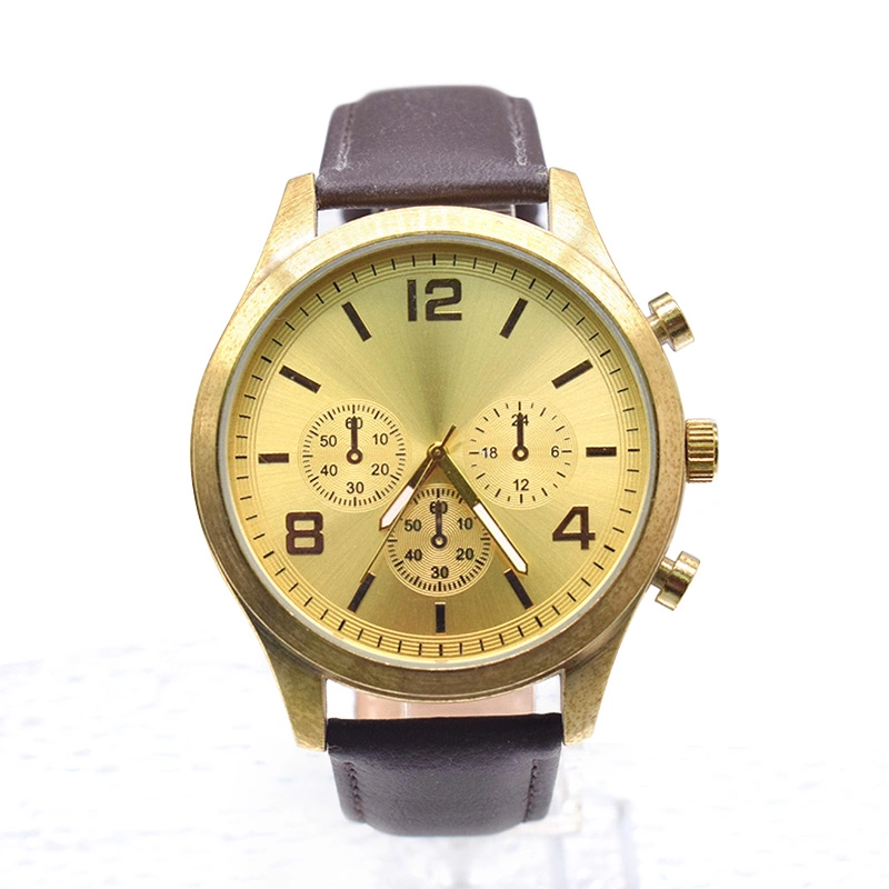 Fashion Qualtiy Gold Custom Logo Watches Japan Man Watch (cm0102)