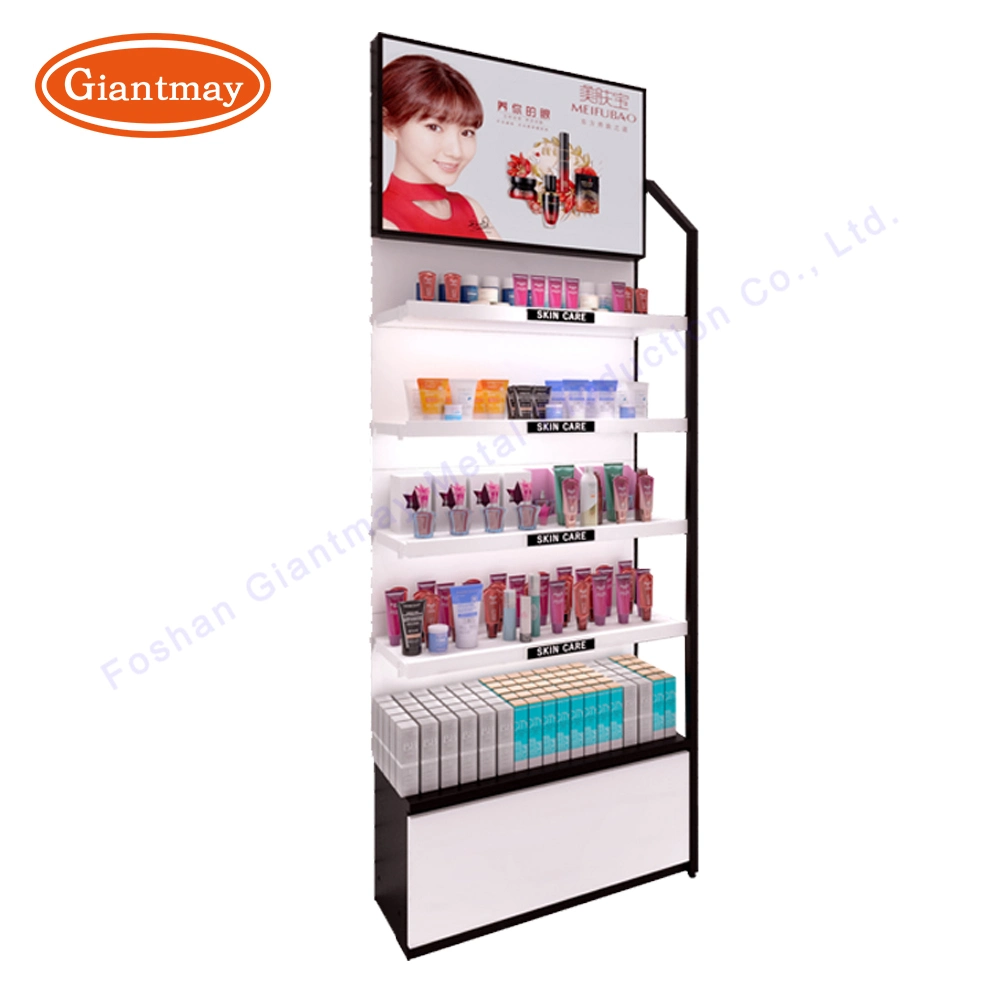 Advertising Nail Polish, Eyelash Cosmetic Rack Display Shelving Metal Make up Stands