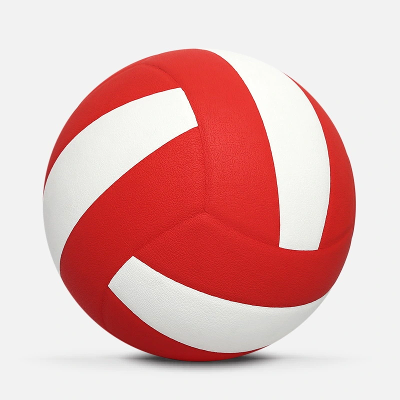 High End Size 4 5 Red and White Volleyball Ball