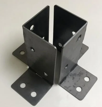 4 bases para postes de refuerzo de acero anclaje de soporte de metal de altas prestaciones Para base de postes de madera para cubierta de Pabellón Pergola de cercado de madera Barandilla