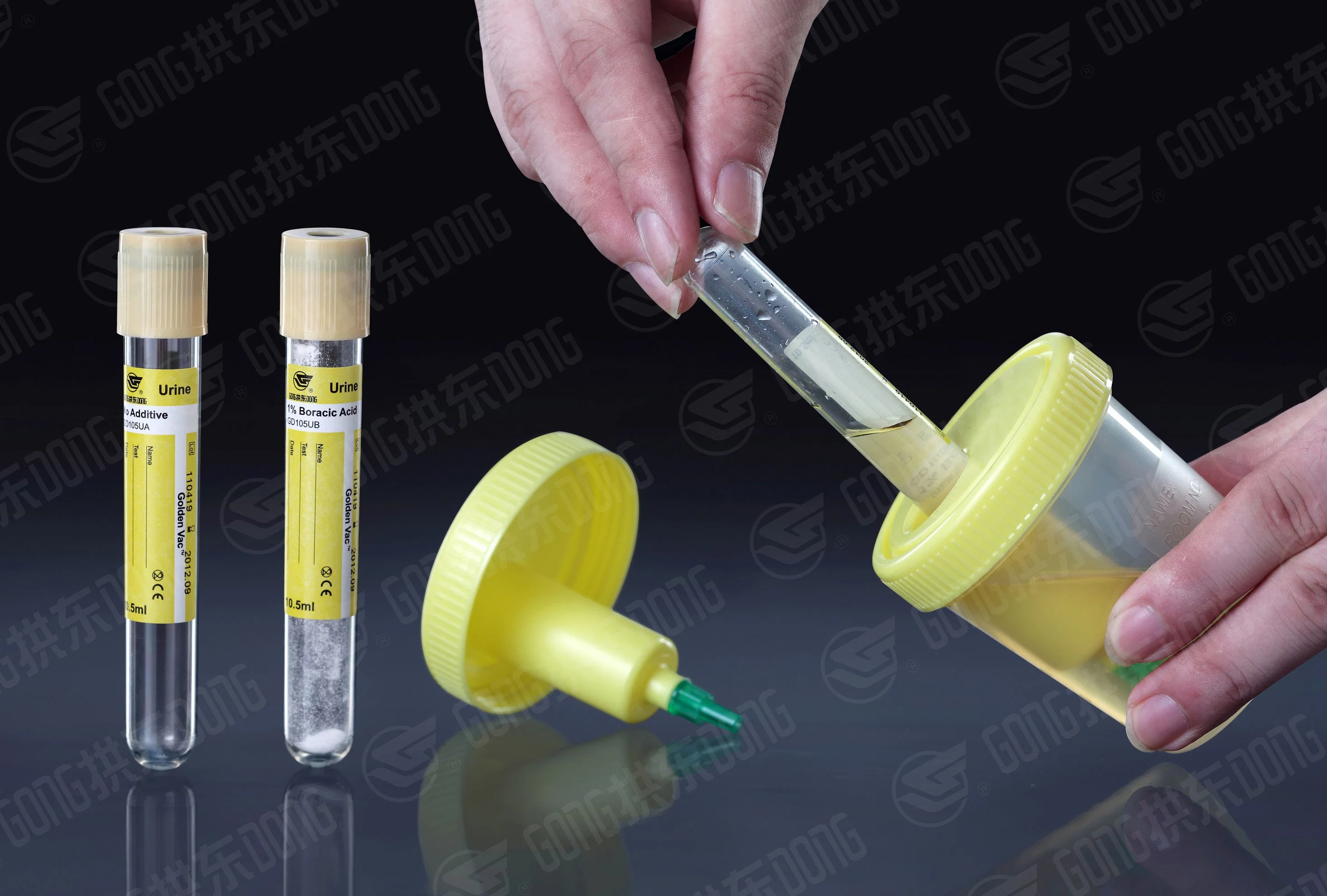 Urine Specimen Collection Cup Container with Needles and Tube