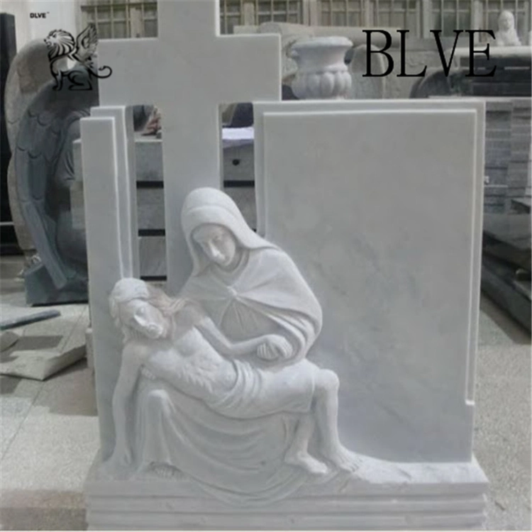 Wholesale/Supplier European Style White Marble Sitting Angel Sculpture Tombstone