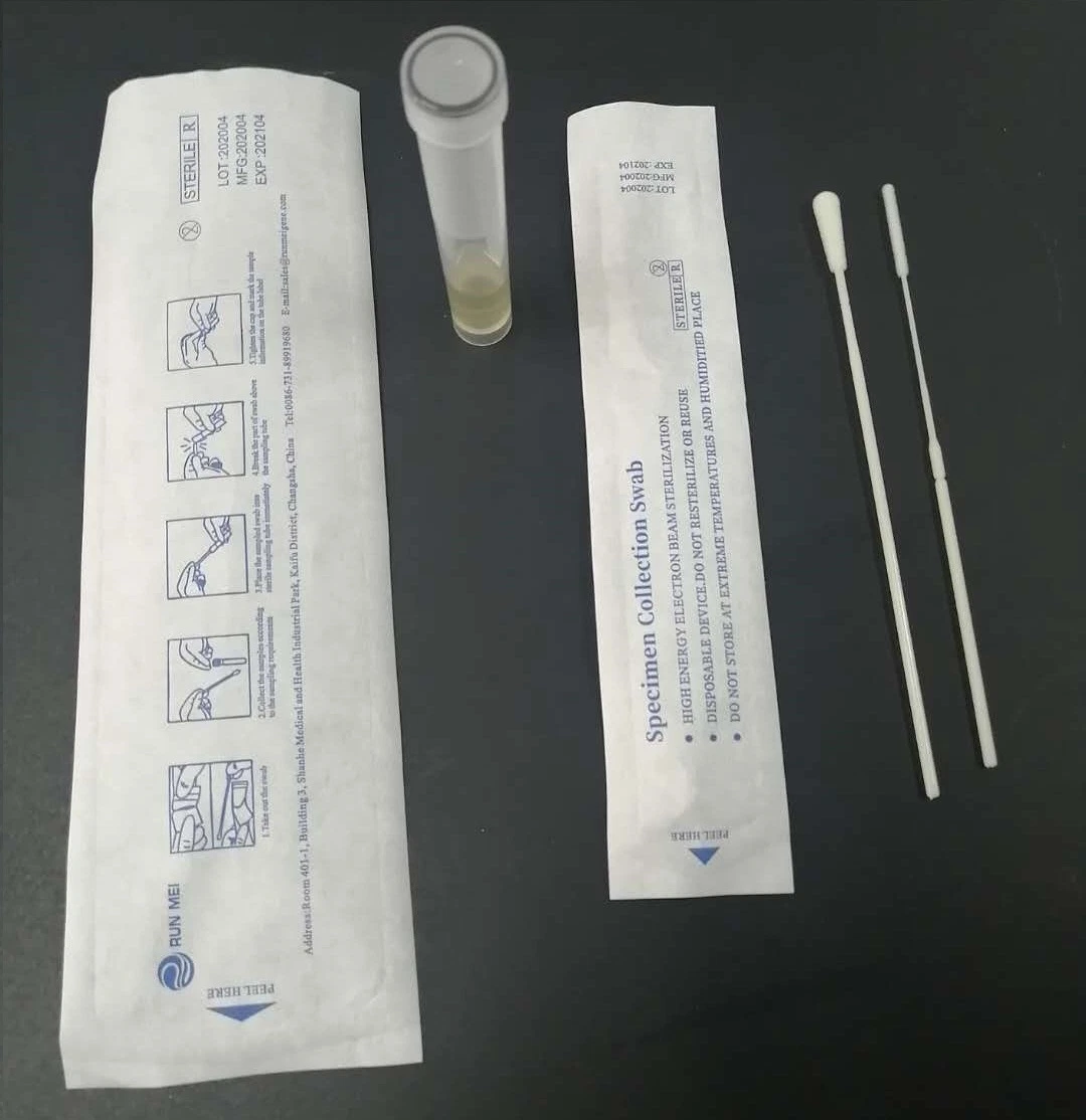 Kits de teste com coleta de swab nasal e modelo de risco biológico Bag