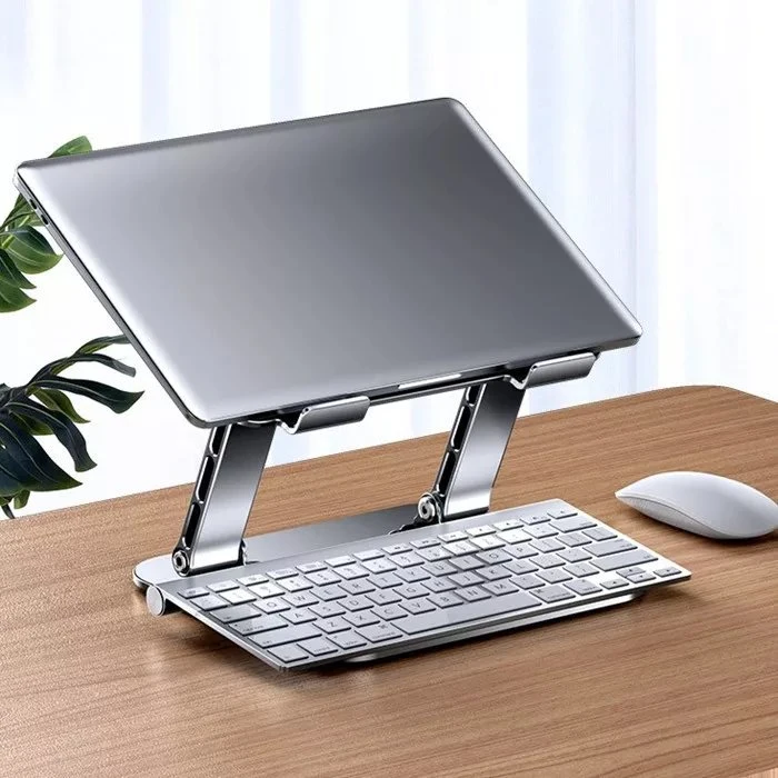 New Arrival Hight Quality Simple Design Metallic Sturdy Support Laptop Stand with Adjustable Folding